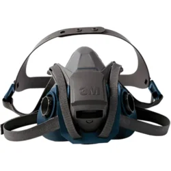 6500QL Series Half Facepiece Respirator With Quick-Latch Drop-Down Feature, Silicone